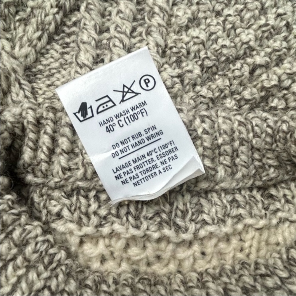 Vintage Kennedy Aran Wool Sweater L? Hand Knit Fisherman Ireland Cable Knit - Picture 6 of 7